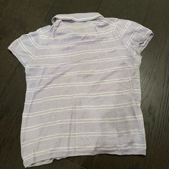 Reformation Lilac Linen Polo Shirt - Picture 4 of 7